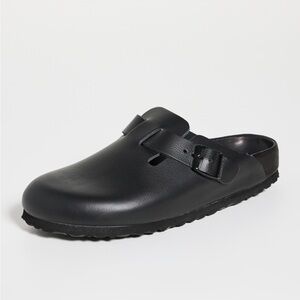 Black Birkenstock Boston Exquisite Leather Clogs